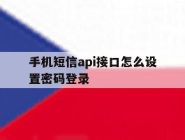 手机短信api接口怎么设置密码登录