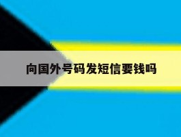 向国外号码发短信要钱吗