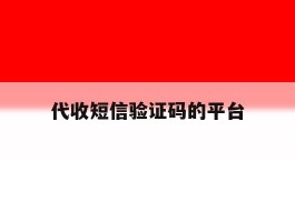 代收短信验证码的平台