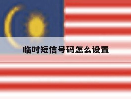 临时短信号码怎么设置