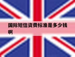 国际短信资费标准是多少钱啊的简单介绍