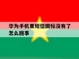 华为手机里短信图标没有了怎么回事