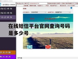 在线短信平台官网查询号码是多少号