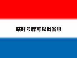 临时号牌可以出省吗