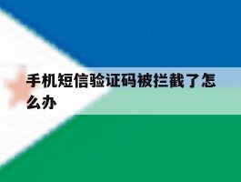 手机短信验证码被拦截了怎么办