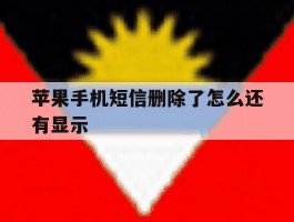 苹果手机短信删除了怎么还有显示