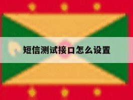 短信测试接口怎么设置