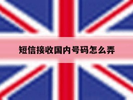 短信接收国内号码怎么弄