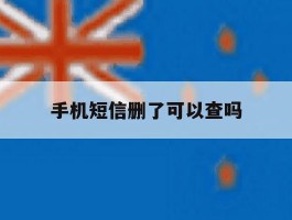 手机短信删了可以查吗