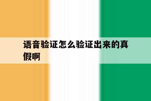 语音验证怎么验证出来的真假啊 语音验证怎么验证出来的真假啊