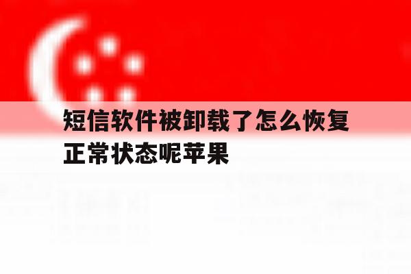 短信软件被卸载了怎么恢复正常状态呢苹果 短信软件被卸载了怎么恢复正常状态呢苹果