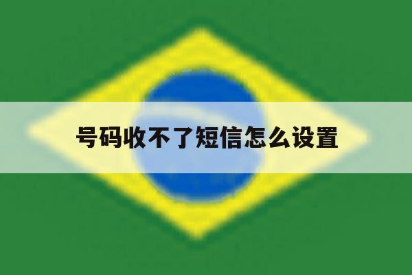 号码收不了短信怎么设置 号码收不了短信怎么设置