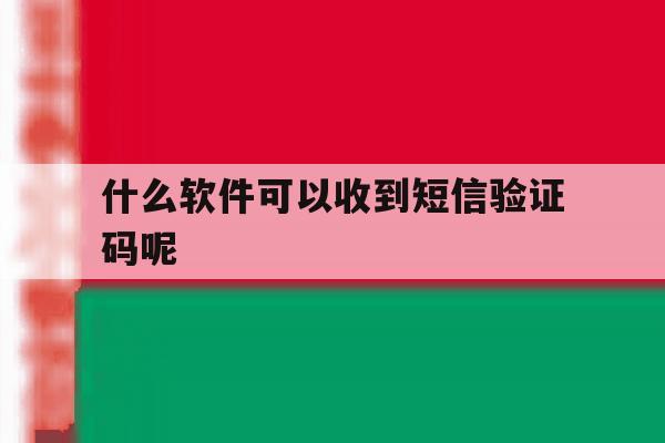 什么软件可以收到短信验证码呢 什么软件可以收到短信验证码呢