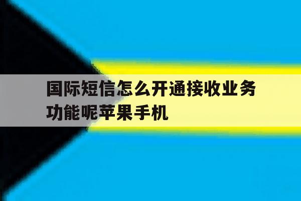 国际短信怎么开通接收业务功能呢苹果手机的简单介绍 国际短信怎么开通接收业务功能呢苹果手机的简单介绍