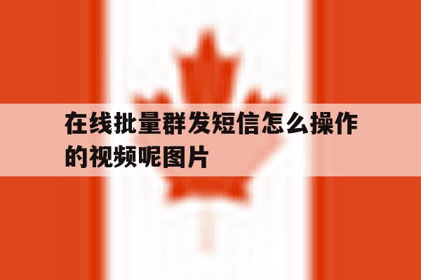 在线批量群发短信怎么操作的视频呢图片的简单介绍 在线批量群发短信怎么操作的视频呢图片的简单介绍