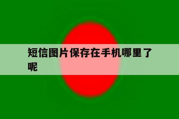 短信图片保存在手机哪里了呢 短信图片保存在手机哪里了呢