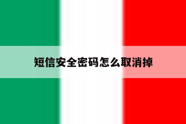 短信安全密码怎么取消掉 短信安全密码怎么取消掉