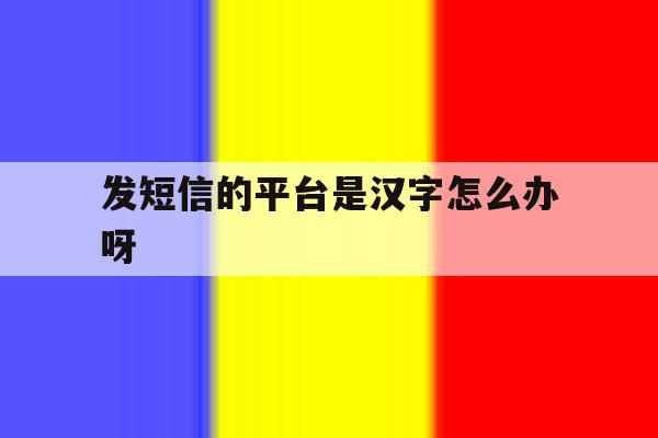发短信的平台是汉字怎么办呀的简单介绍 发短信的平台是汉字怎么办呀的简单介绍