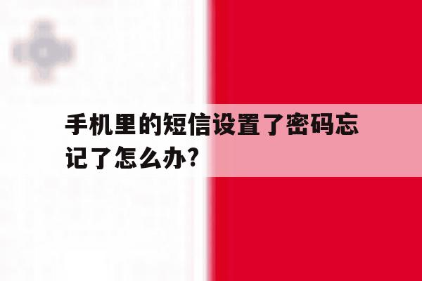 关于手机里的短信设置了密码忘记了怎么办?的信息 关于手机里的短信设置了密码忘记了怎么办?的信息