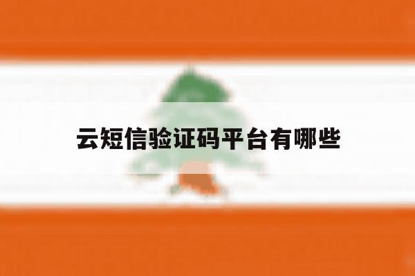 云短信验证码平台有哪些 云短信验证码平台有哪些