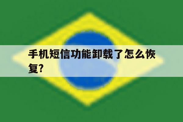 手机短信功能卸载了怎么恢复? 手机短信功能卸载了怎么恢复?