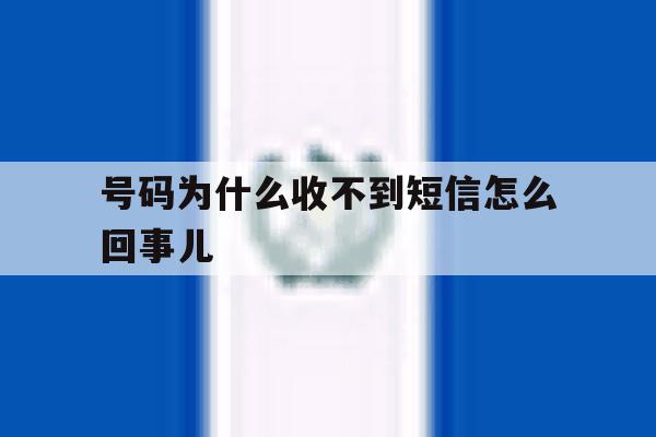 号码为什么收不到短信怎么回事儿 号码为什么收不到短信怎么回事儿