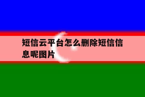 关于短信云平台怎么删除短信信息呢图片的信息 关于短信云平台怎么删除短信信息呢图片的信息