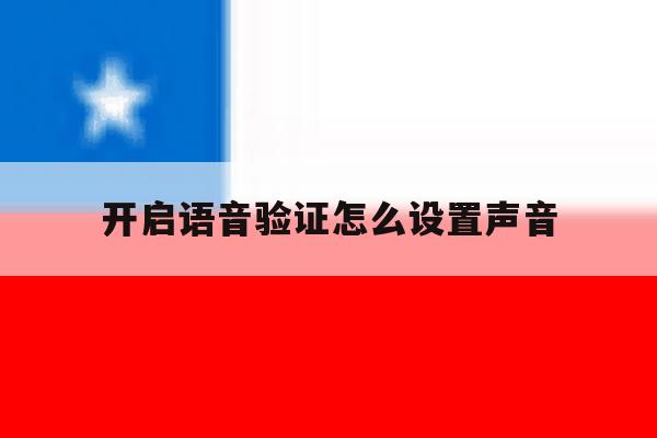 开启语音验证怎么设置声音 开启语音验证怎么设置声音