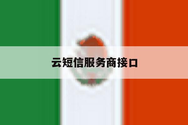 云短信服务商接口 云短信服务商接口
