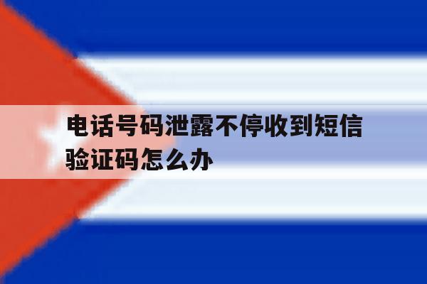 电话号码泄露不停收到短信验证码怎么办 电话号码泄露不停收到短信验证码怎么办