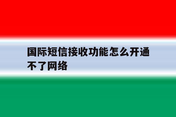 国际短信接收功能怎么开通不了网络 国际短信接收功能怎么开通不了网络