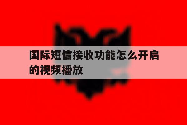 国际短信接收功能怎么开启的视频播放 国际短信接收功能怎么开启的视频播放