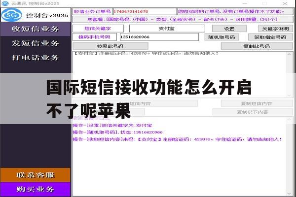 国际短信接收功能怎么开启不了呢苹果 国际短信接收功能怎么开启不了呢苹果