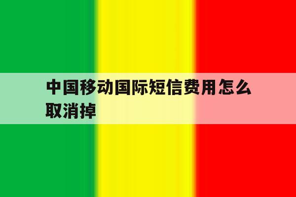 中国移动国际短信费用怎么取消掉 中国移动国际短信费用怎么取消掉