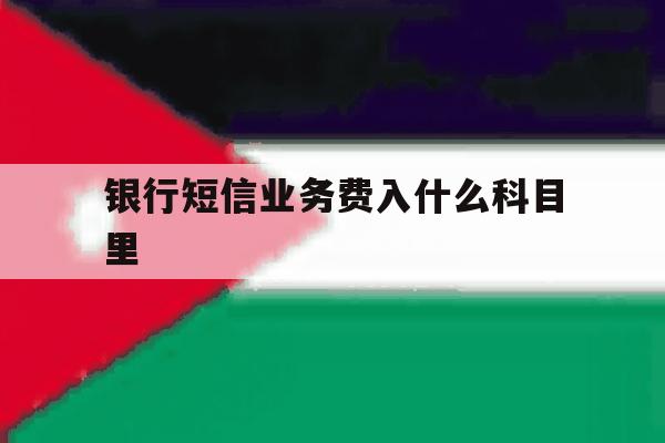 银行短信业务费入什么科目里 银行短信业务费入什么科目里